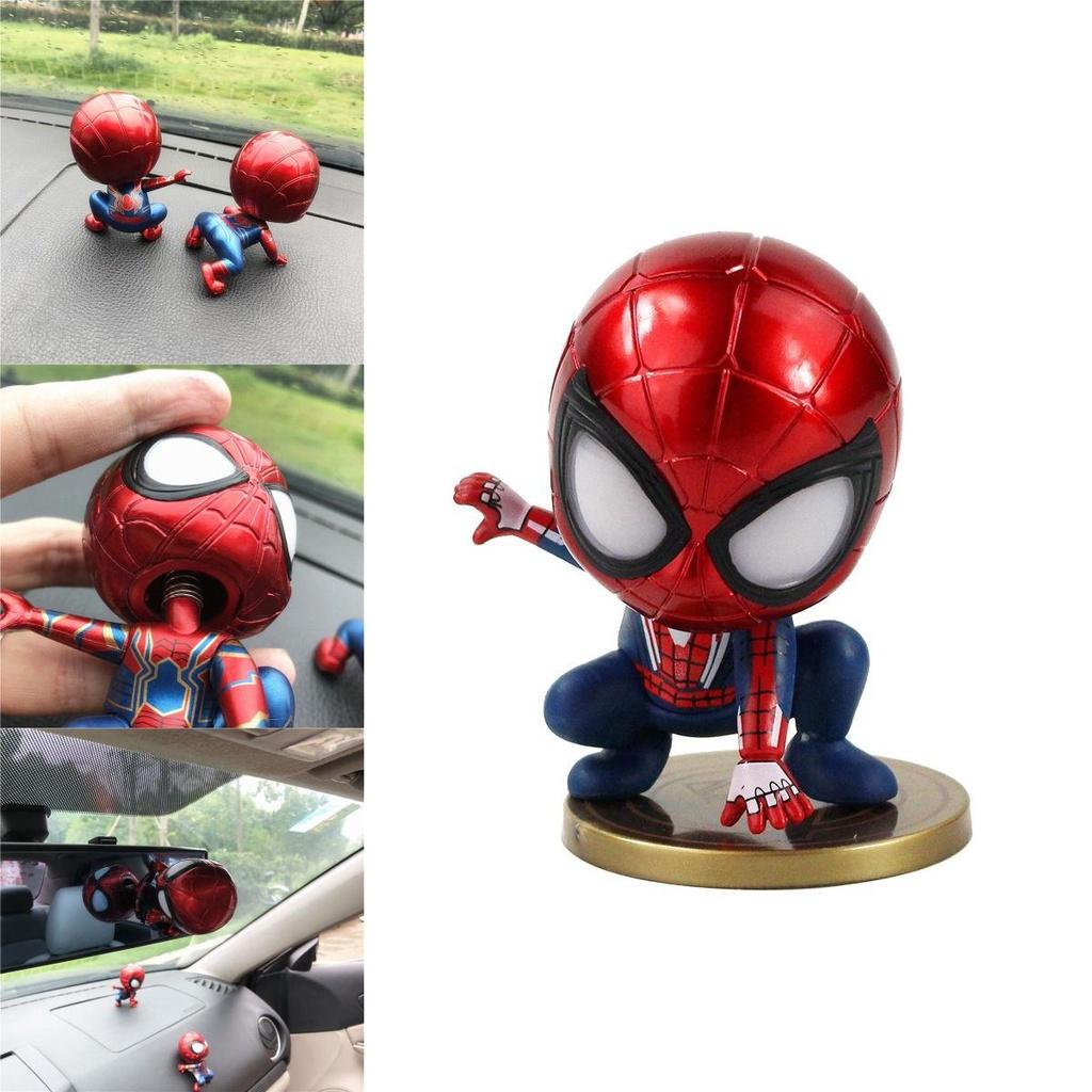 Realistic Spider-man Shaking Head Figures Perfect For Desk Display