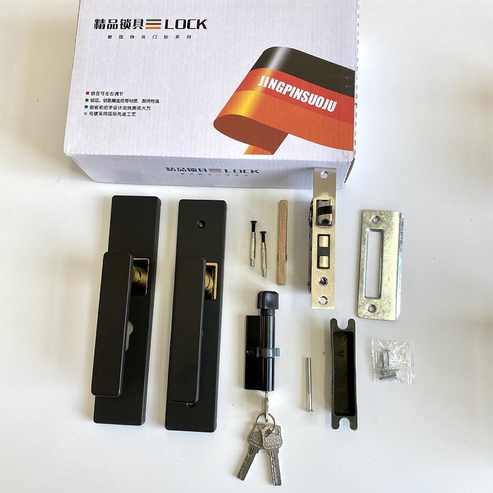 Hushålls Lägenhetsrum Dörrlås Set Stöldskydd Hus Innerdörrhandtag Sovrumsmöbler Säkerhetsdörrhandtag med Nycklar