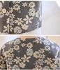 Women's Retro Print Round Neck Short Jacket - Spring 2025 Cotton Linen Design