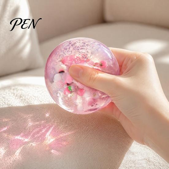 School Relaxation Gadgets Clear Stress Ball Fidget Toy, Anxiety Relief Squeeze Slow Rebound Transparent Toy for Home Office Toys