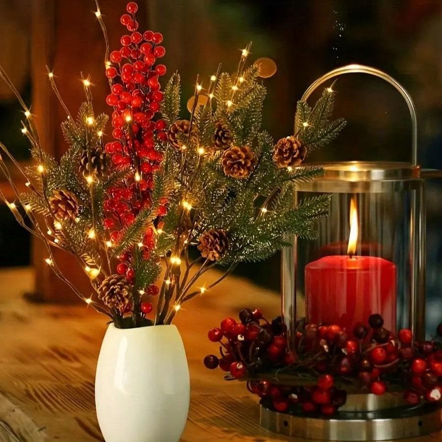 LED Garden Simulation Birch Branches with Luminous Atmosphere Branch Lights Outdoor Decorative Light String DIY Decoration