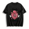 Howdy Valentine Western Cowboy Disco Herz Grafik T-Shirt Reines Baumwoll-T-Shirt