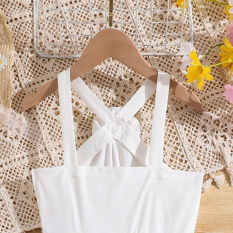 Girl Sleeveless Suspender Dress Children Kid Casual Summer Beach Sundress Princess Dresses Clothes