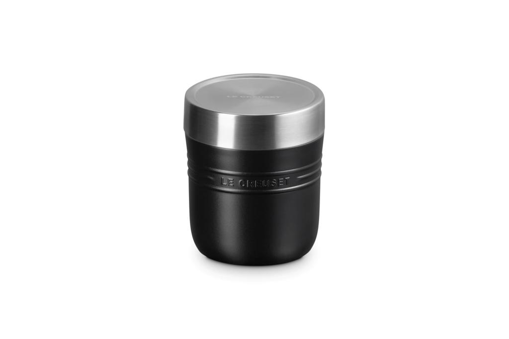Le Creuset Stainless Steel Vacuum Insulated Soup Jar/Lunch Jar, 500ml, Matte Black, Easy to Clean, On the Go, Portable
