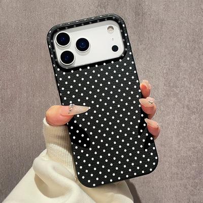 New Design White Polka Dots Phone Case For IPhone 17 16 15 14 13 12 11 Pro Max 16e Silicone Soft Bumper Cover Case