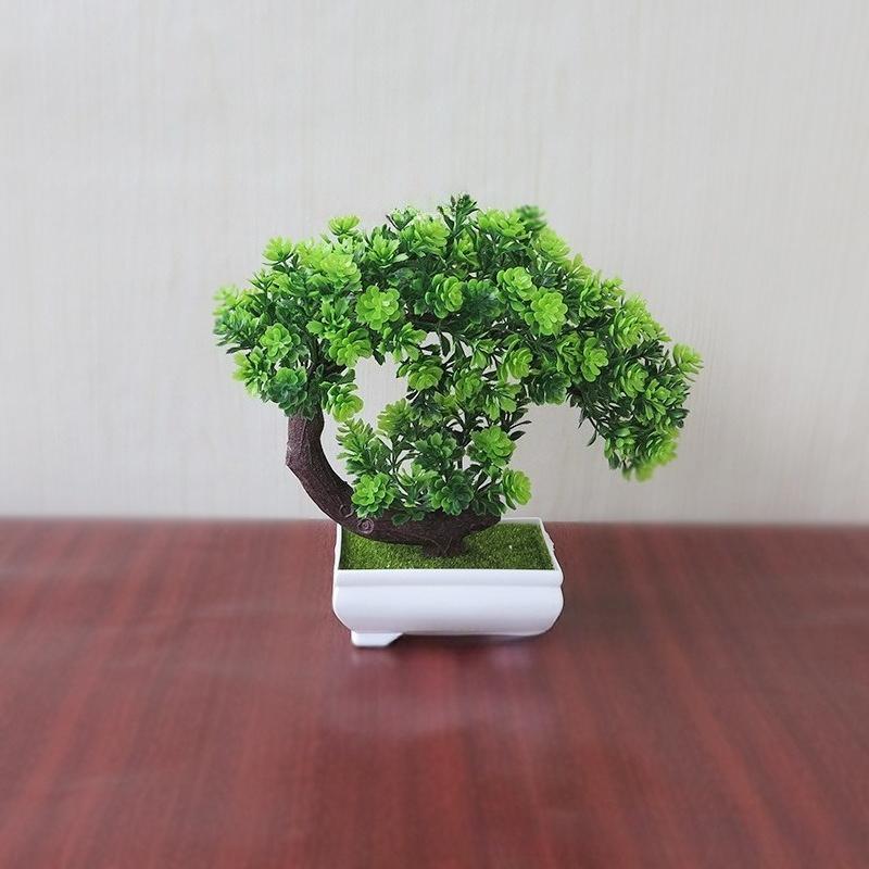 Plantas Artificiales Decoración Bonsái en Maceta Árbol Pequeño Maceta Planta Falsa Maceta Adornos de Jardín Zen Decoración de Mesa Hogar Habitación