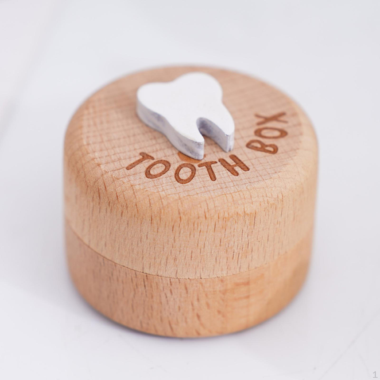 

Baby Tooth Box Keepsake Deciduous Teeth Shower Birthday Gift Newborn Children