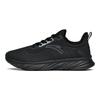 Anta Running Collection Cushioning Low Top Running Shoes Women's Pure Black Leather Upper Fleece Lined 122145571-10