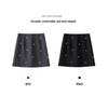 Spring 2026 Sweet Embroidered A-Line High Waist Gray Skirt for Women – Versatile, Slimming, Temperament Style