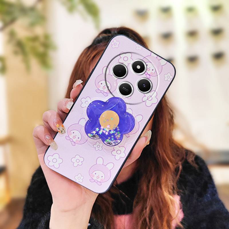 Silicone Dirt-resistant Phone Case For Redmi A4 5G Durable Cute Waterproof Quicksand protective Cartoon Soft Case TPU