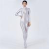 Sexy Women Oil Glossy Shiny Elastic Bodysuit Candy Color Bodycon Tights Jumpsuits One Pieces Thong Cosplay Maid Shaping Leotard