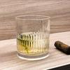 2pcs Set Creative Whisky Glass Cup Juice Coffee Tea Mugs Vertical Pattern Transparent Brandy Vodka Goblet Wedding Party Gifts