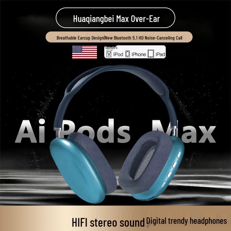 Huaqiangbei P9 Max Noise Cancelling Kabellose Bluetooth Over-Ear Kopfhörer für Apple