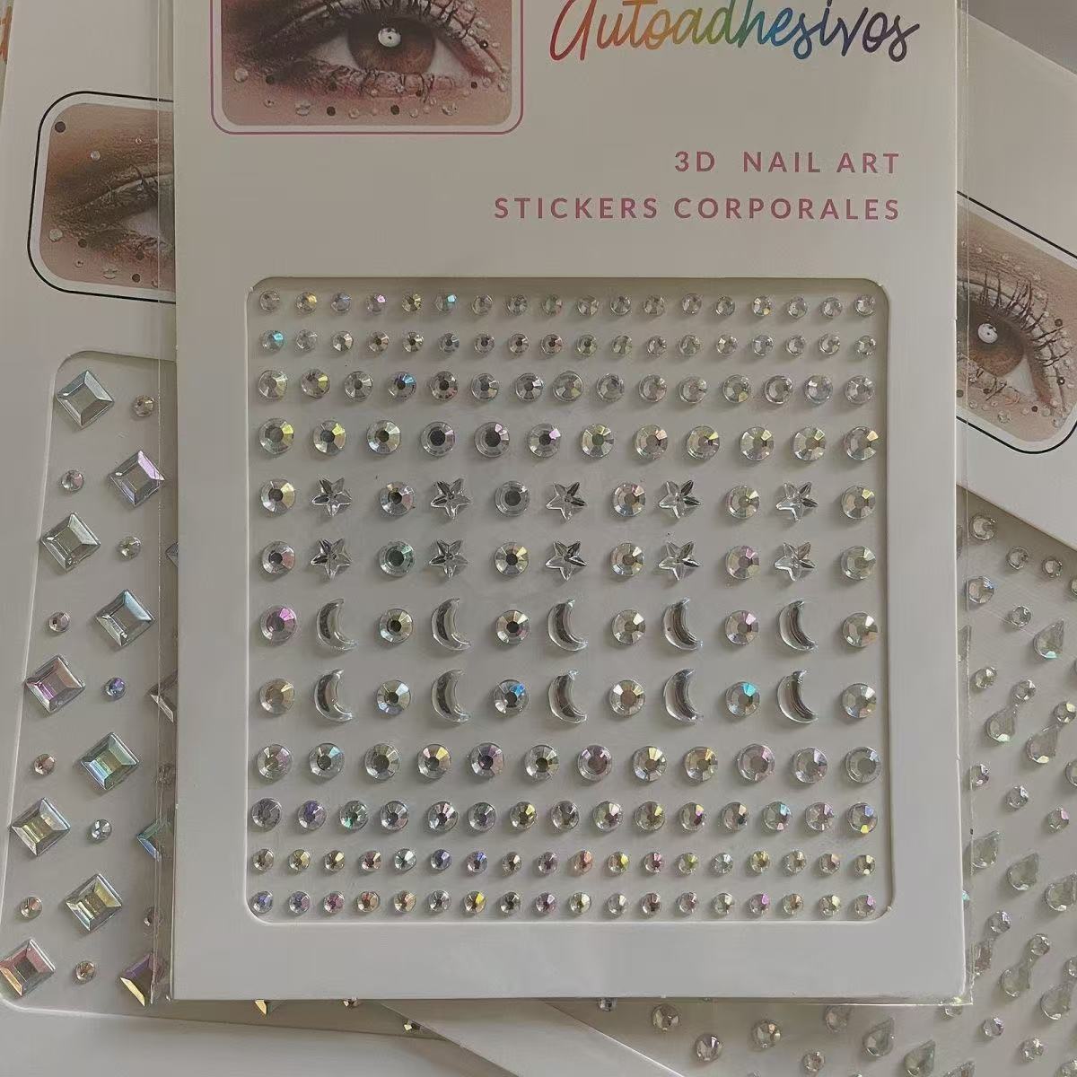 

Бриллиантовая Жемчужная Виниловая Сценическая косметика для лица Бриллиантовая Слеза Бриллиантовая Слеза Макияж Родинки Флэш Бриллиантовый Нейл-арт Аксессуары Y106-D colorful moon stars