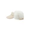 ONOFF Women S Real Fox Fur viSor Of8613lb Beige