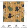 Whimsical Cats Shower Curtain: 3D Printed Polyester Fabric Design For Bathroom Decorations Cute Kitten Print In Green, Black, Or