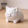 Minimalist Animal Decor 3D Printed Geometric Piglet Figurine, Modern Statue, Pig Sculpture, Matte Sculpture Compact Ornament for Home Office