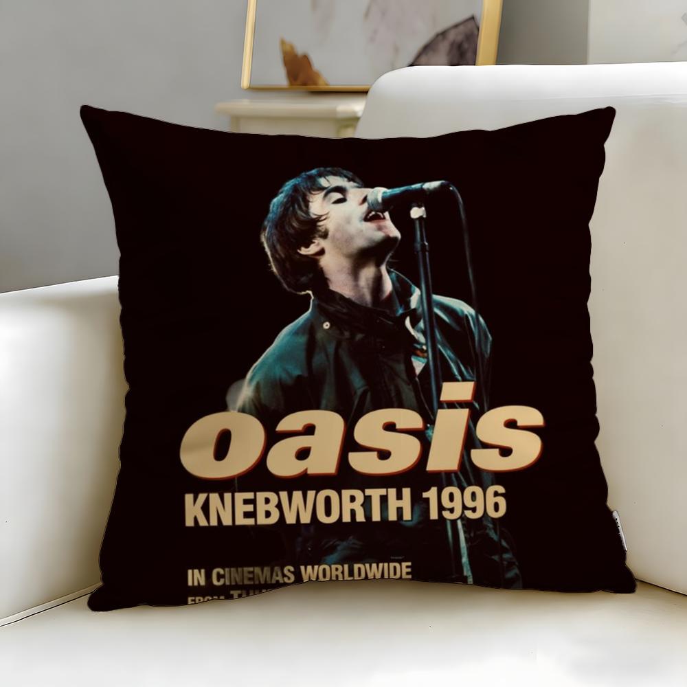 classic band Oasis Cushion Cover Soft  EasyWash Pillow Case  Versatile for Couch Bed Travel and Office