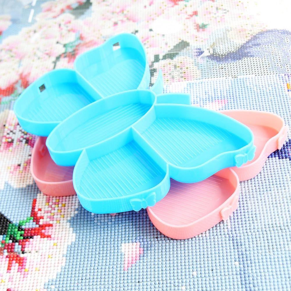 Drill Palette Diamond Painting Pen Butterfly Shape Beading Plates Diamond Tray Plate  Nail Art