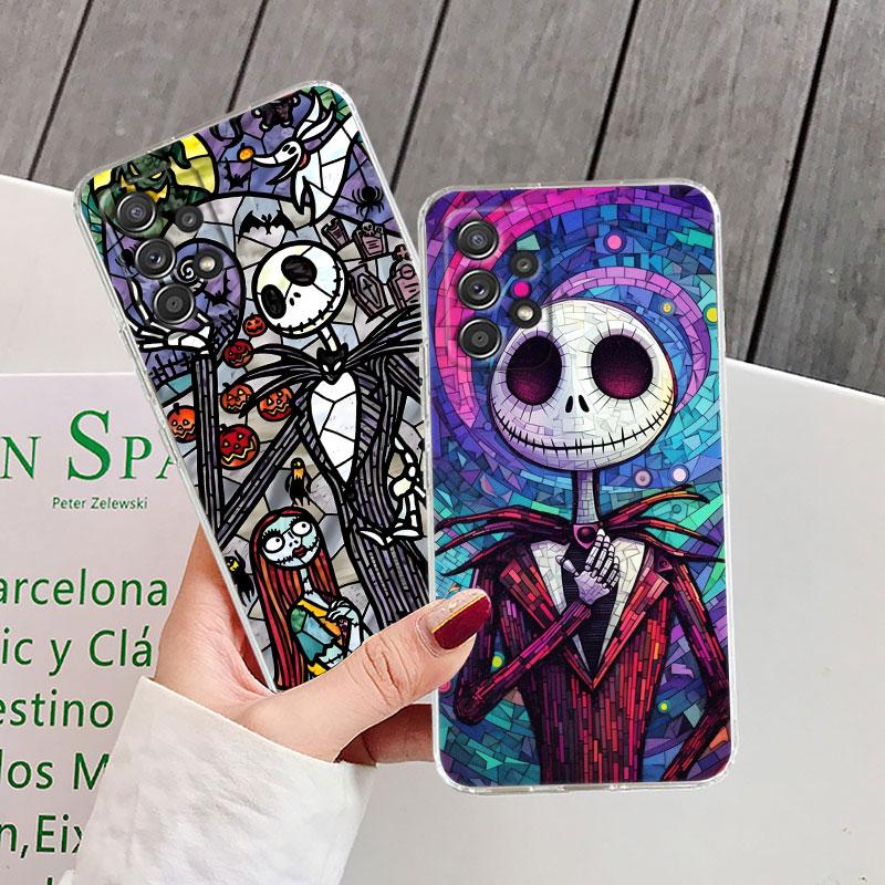 Klare Hülle für Samsung Galaxy A57 A37 A56 A36 A55 A54 A35 A26 A07 A17 A16 A06 A34 A15 Hülle The Nightmare Before Christmas Jack