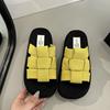 Small Thick-bottomed Woven Sandals Women's Summer New Retro Fashion Outer Wear Open-toed Seaside Beach Slippers
