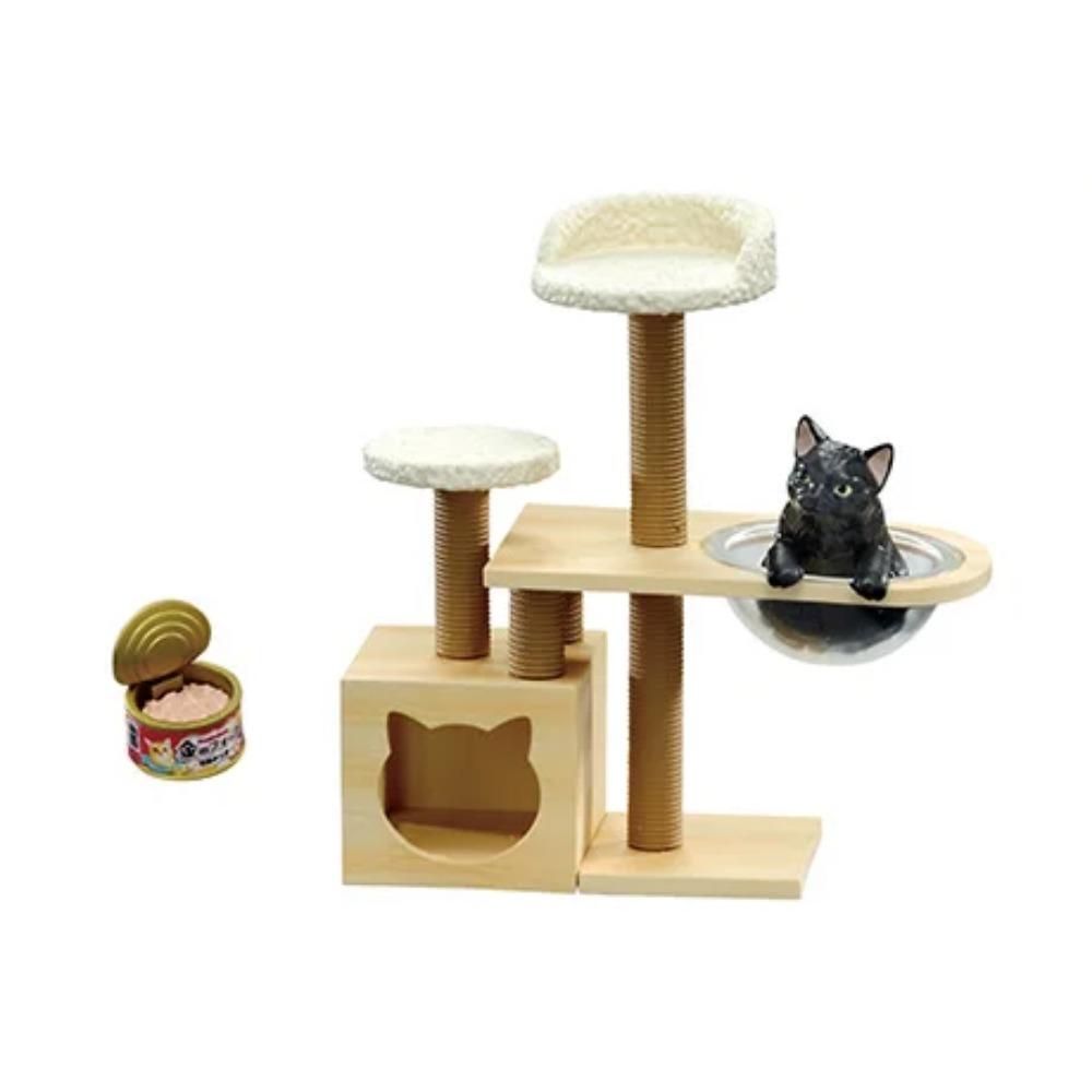 Re-ment Capsule Eat Play Cat My Daily Life with Cats Cat Cage Sleeping Sofa Computer Desk Cat Tree Miniature Desktop Ornaments