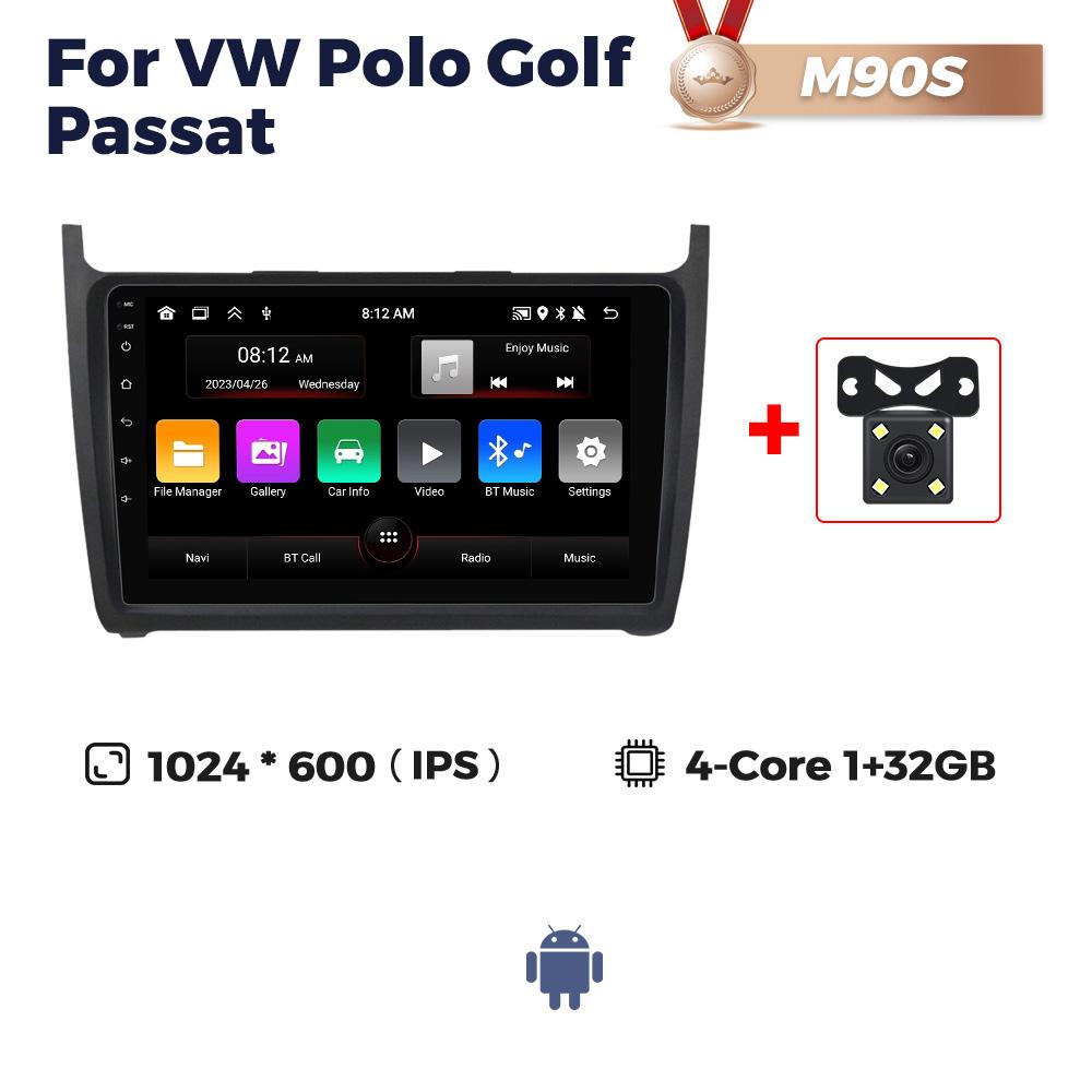 Navifly Wireless CarPlay Android Auto Radio For VW Volkswagen POLO 5 sedan 2008-2020 5G WIFI Car Multimedia 2DIN Stereo Receiver