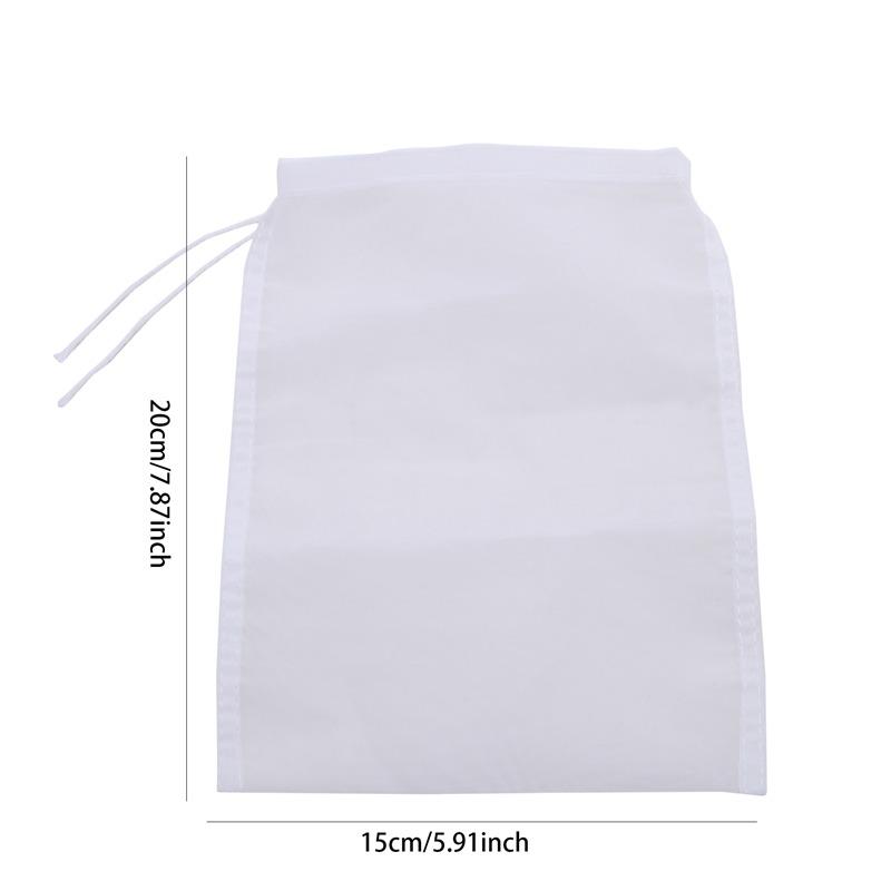 

Нейлоновые фильтр-мешки для молока, многоразовые, соевый йогурт, чай, кофе, масло, пиво, пищевая фильтрующая сетка, кухонный фильтр-мешок с завязками, дуршлаг 100 ячеек 200 ячеек 300 ячеек 100Mesh S белый