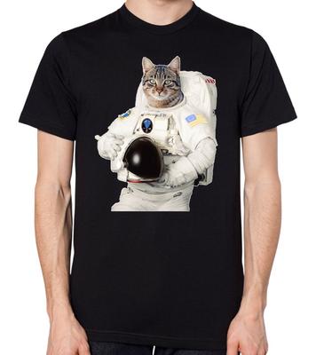 Cat Astronaut T-Shirt Men Women Unisex Top Space