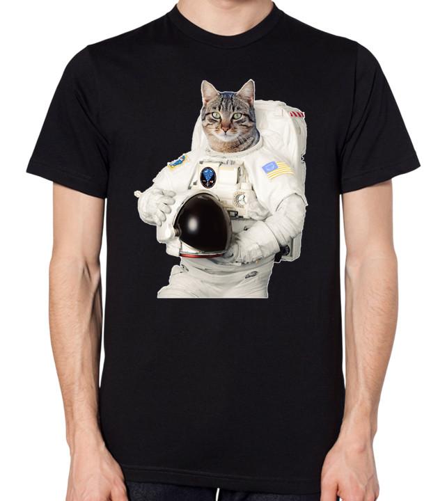 

Cat Astronaut T-Shirt Men Women Unisex Top Space 5XL різнокольоровий