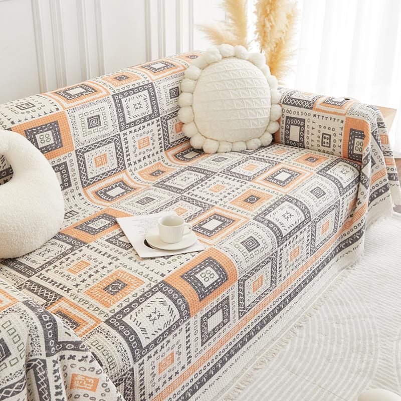 Chenille Sofa Towel Cover Cloth All-Inclusive Universal Four Seasons Universal Simple Sofa Cushion Cover Non-Slip Cover Blanket Anti-Scratching