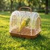 Plastic Parrot & Cockatiel Outdoor Portable Bird Cage with Warm-Keeping Carry-On Travel Bag Model 45