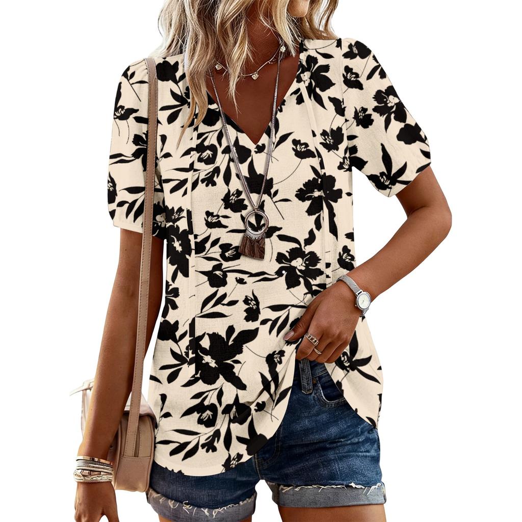 Women's Fashionable Casual Vintage Printed Top