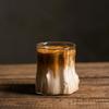 Iced American Coffee Cup, Borosilicate Glass Transparent Heat-resistant Single-layer Cup, Milk Coffee Cup Bark Pattern Glass