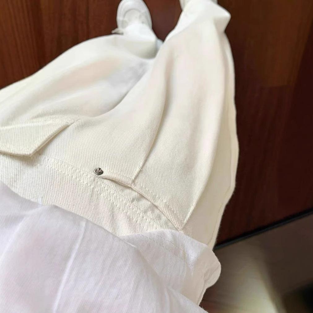 High Waisted Wide Legged White Jeans Women Loose Design Sense Skinny Drape Dragging Floor Straight Trousers Jeans for Women Long Denim Pants