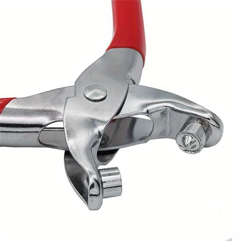 1 Satz 1/4 Zoll Ösenzange Set, Ösenlochzange Kit mit 100 Metallösen, Ösenwerkzeug-Set für Lederstoff