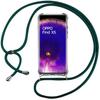 Protective Case - E.F.CONNECTION - for OPPO Find X5 - Flexible - Transparent - Adjustable Necklace Night Green