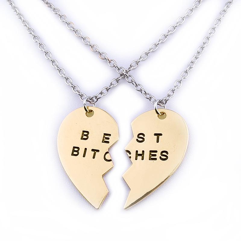 Top-Selling European & American Best Friends Necklace: Three-Petal & Two-Petal Splicing Design for Girlfriends