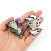 2-12pcs One Piece Metal Enamel Pins Anime Cartoon Brooches Luffy Zoro Sanji Chopper Badges For Clothing Bag Hat Accessory Gifts Kid Friendly