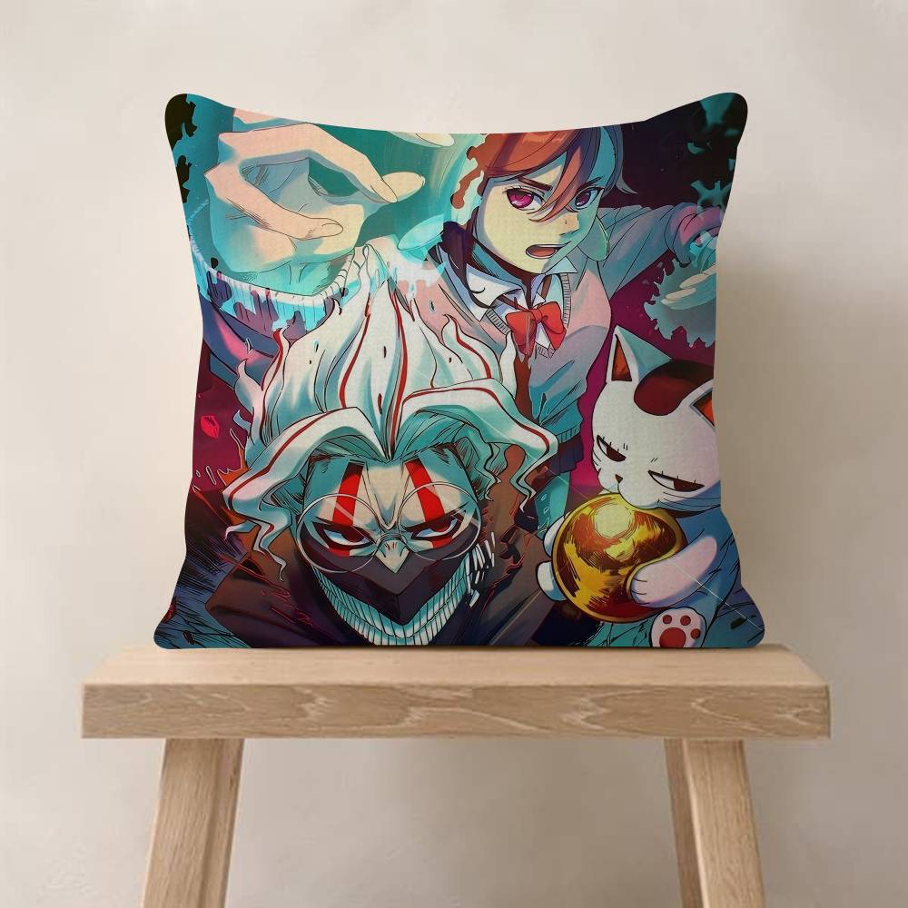 Anime D-Dandadan Characters Pillow Gift Home Office Decoration Bedroom Sofa Car Cushion Cover Case 45X45 Peach skin 18*18(CM)-1Pcs