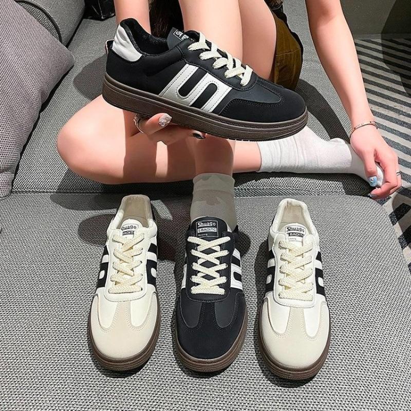 Little white shoes new autumn 2025 student moral training sports single shoes casual shoes retro casual breathable board shoes