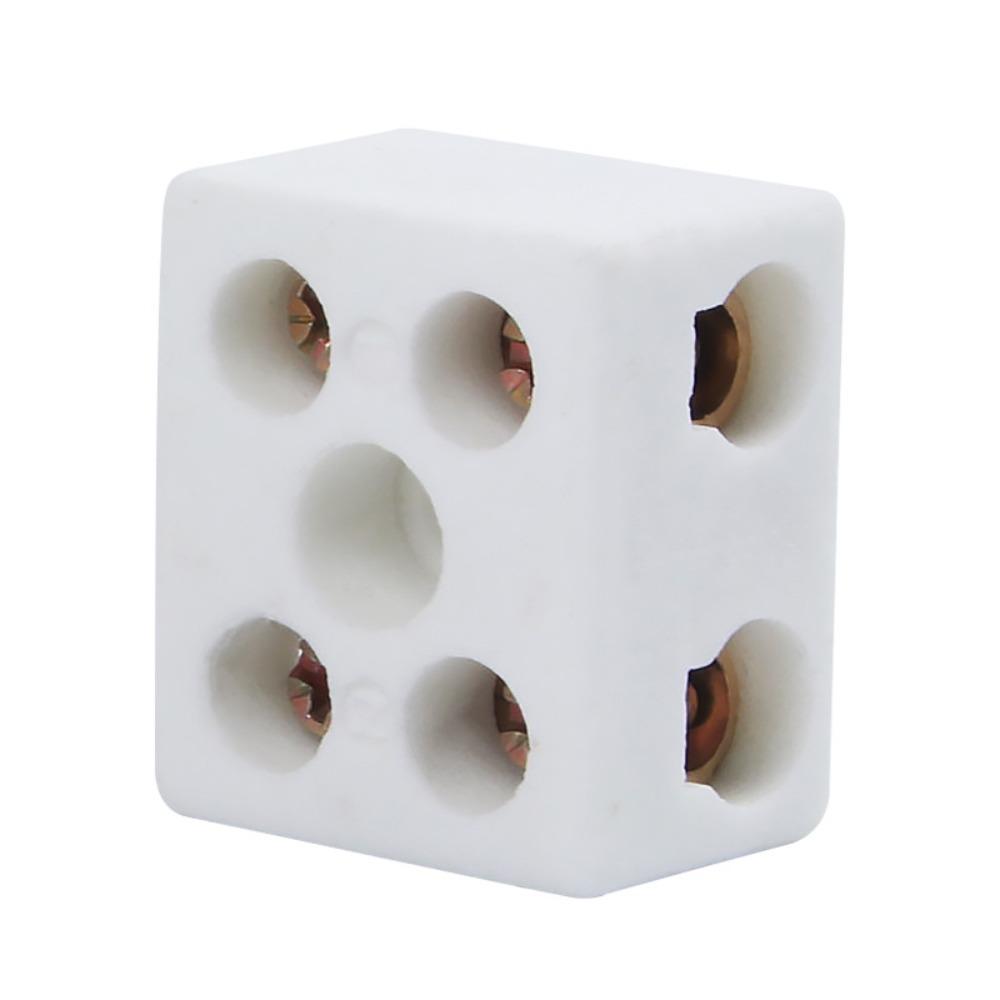 1 In 1 Out Ceramic Wiring Terminal Block High-temperature Resistant Porcelain Electric Connector