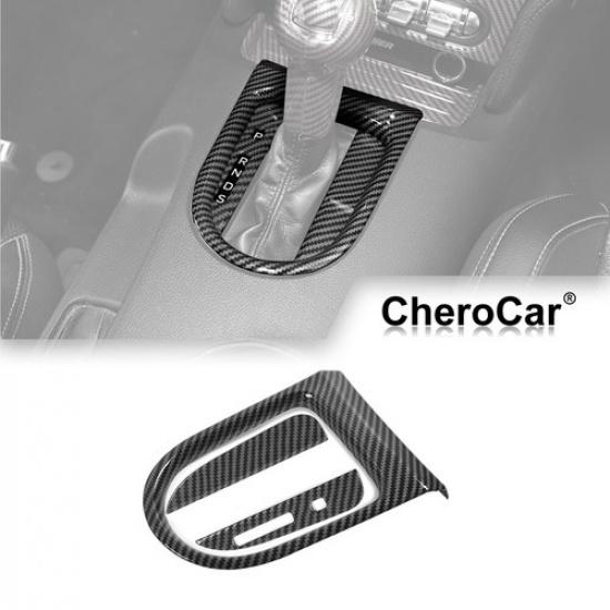

Carbon Fiber Center Console Gear Shift Panel Trim Frame For Ford Mustang 2015-19