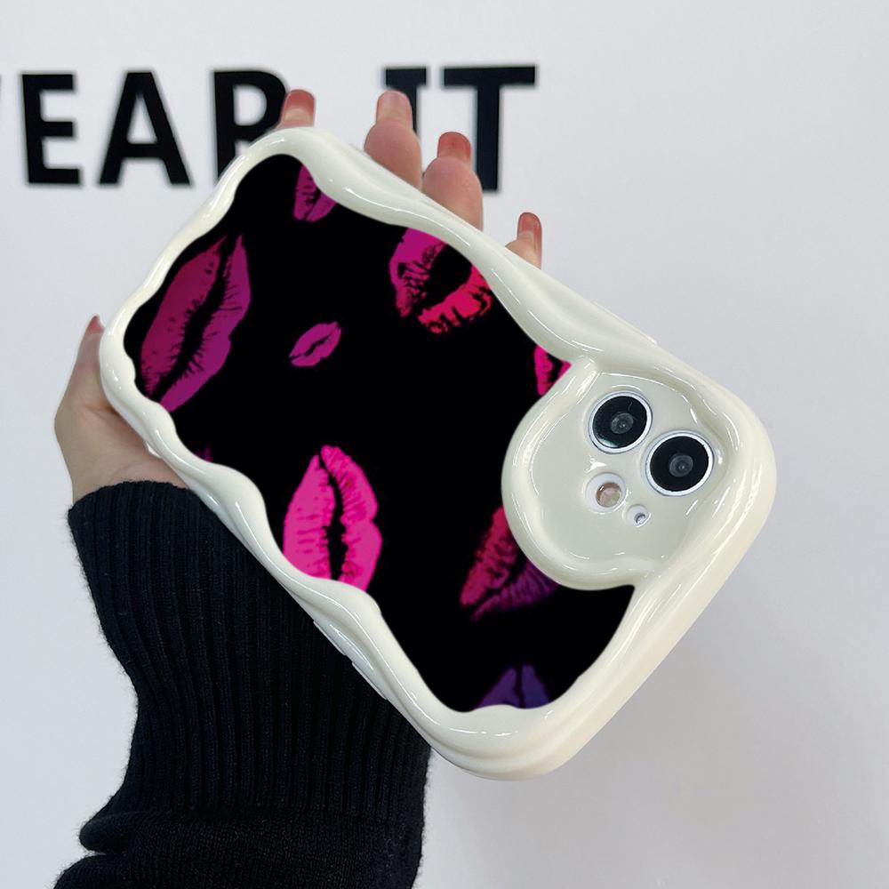 LZ19 Lips Kiss Art Clear Soft Wave Phone Cases for Samsung S24 S23 Ultra S20 FE A54 A14 A52s A51 S10 Huawei Honor 90 Protection Back Cover