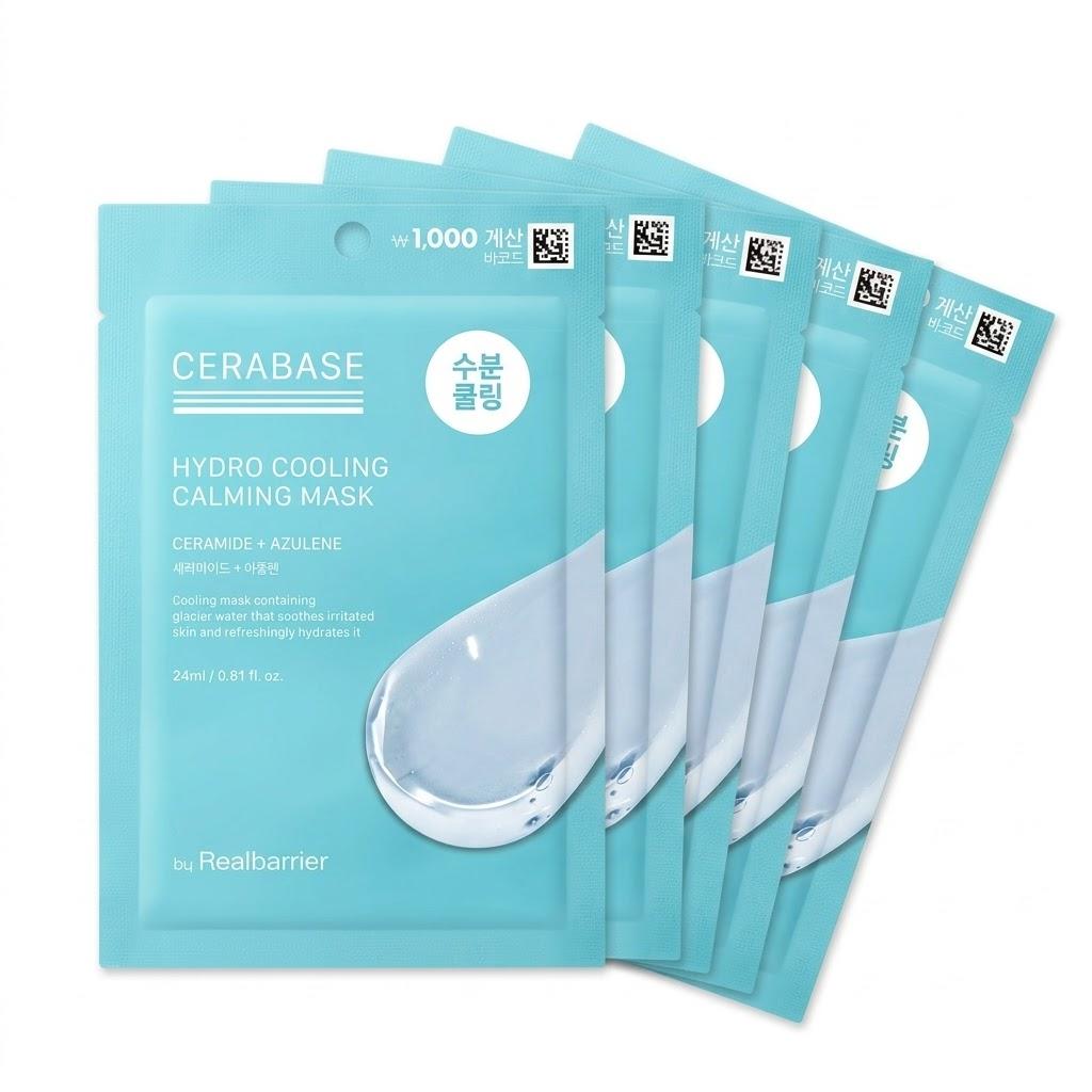 

Real Barrier Cera Base Hydro Cooling Calming Mask 24ml (4 Options) - DAISO # 5 pcs