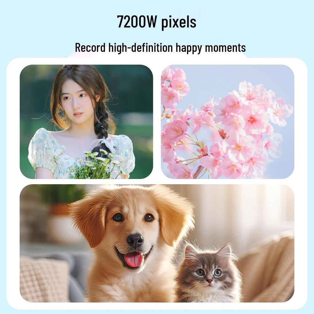 Retro 5K HD Flip Screen Mirrorless Camera for Outdoor Shots and Student Selfies