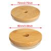 Storage Bottles Silicone Seal Ring Mason Jar Lid With Straw Hole Wide Mouth Cup Bamboo Wood Lids
