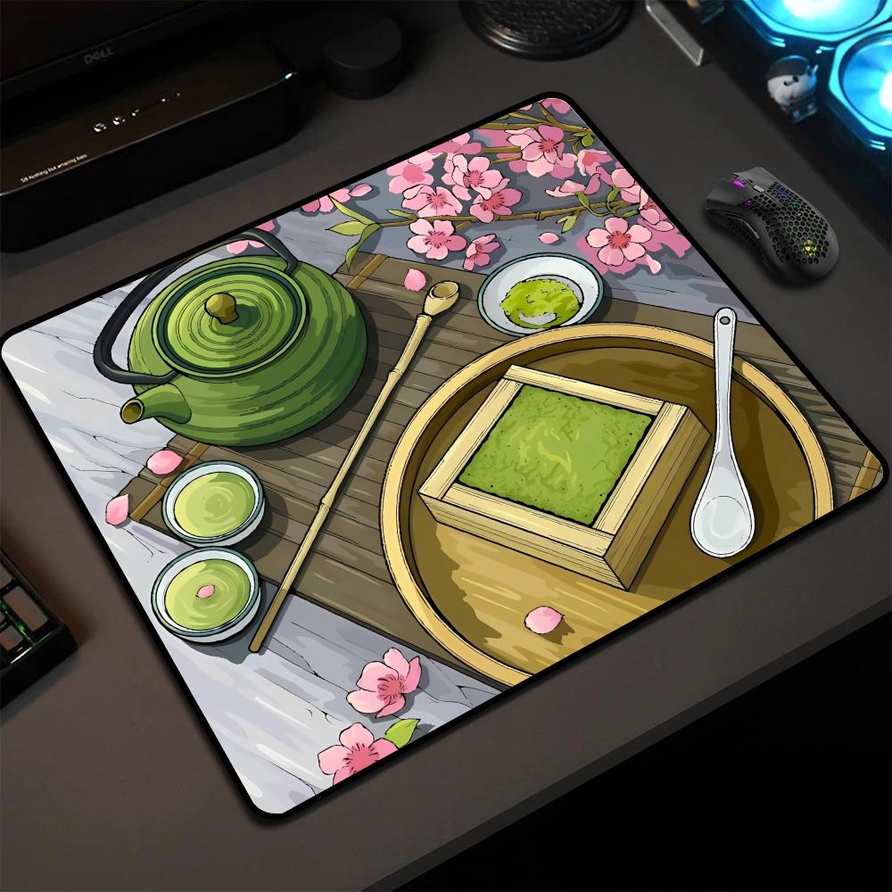 1PC XS Tea Mouse Pad with Stitched Edge Gaming Mousepad Small Non-Slip Rubber Base Washable Portable for Office Home 450x400mm