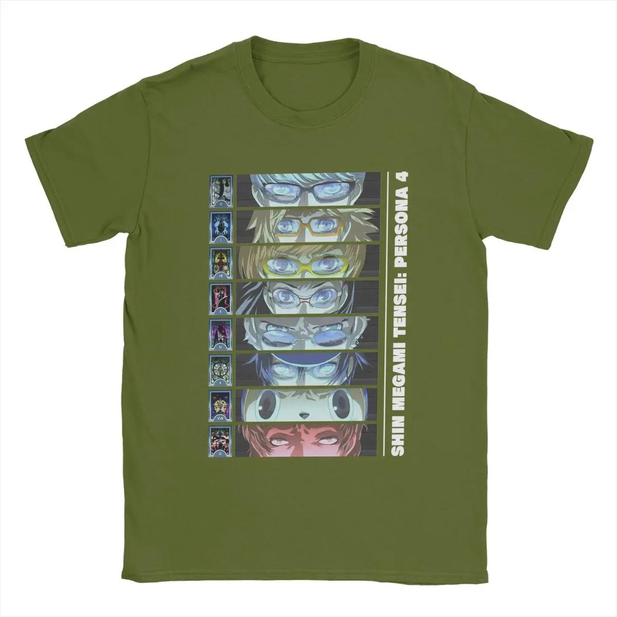 

Мужская футболка Persona 4 Команда расследования Вставки Арканы Версия Синдзиро Арагаки 100% хлопок Футболки с коротким рукавом и круглым вырезом 4XL