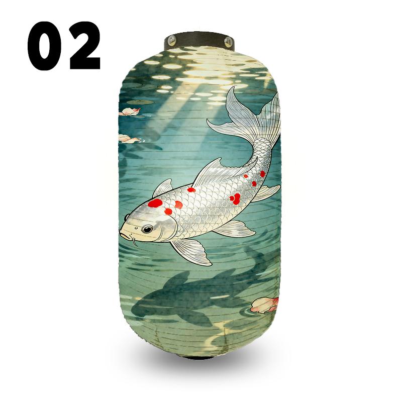 Japanese Style Koi Fish Pattern Lantern Restaurant Bistro Izakaya Yakitori Shop Decoration Festival Party Decor Cloth Lantern